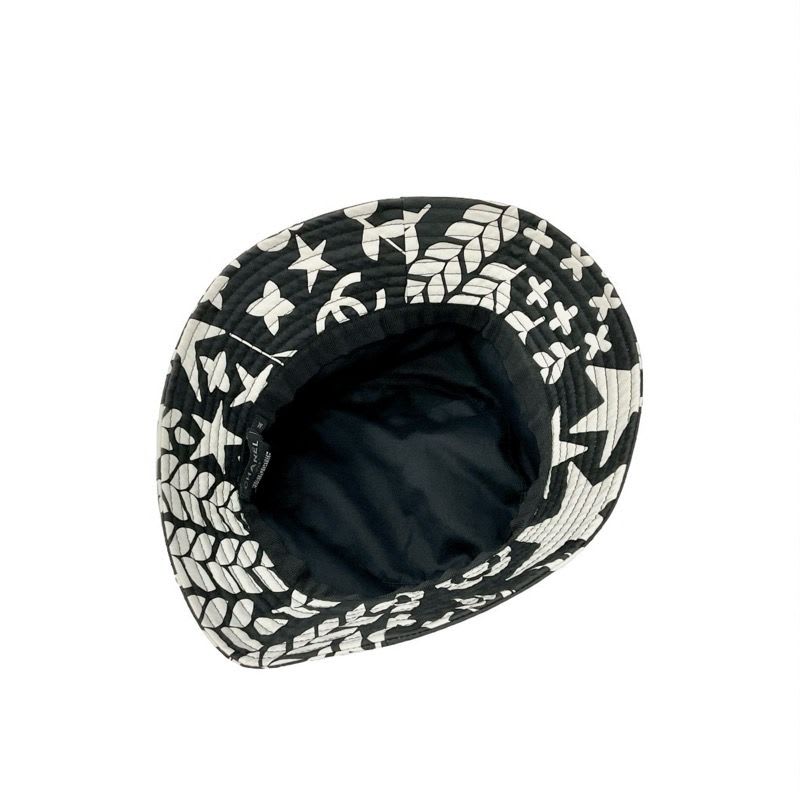 Chanel Hat Cotton Black White Bucket Coco Mark Logo — view 4