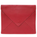 Hermes Courchevel Red Gold Hardware 00 Vintage Clutch Bag 0225