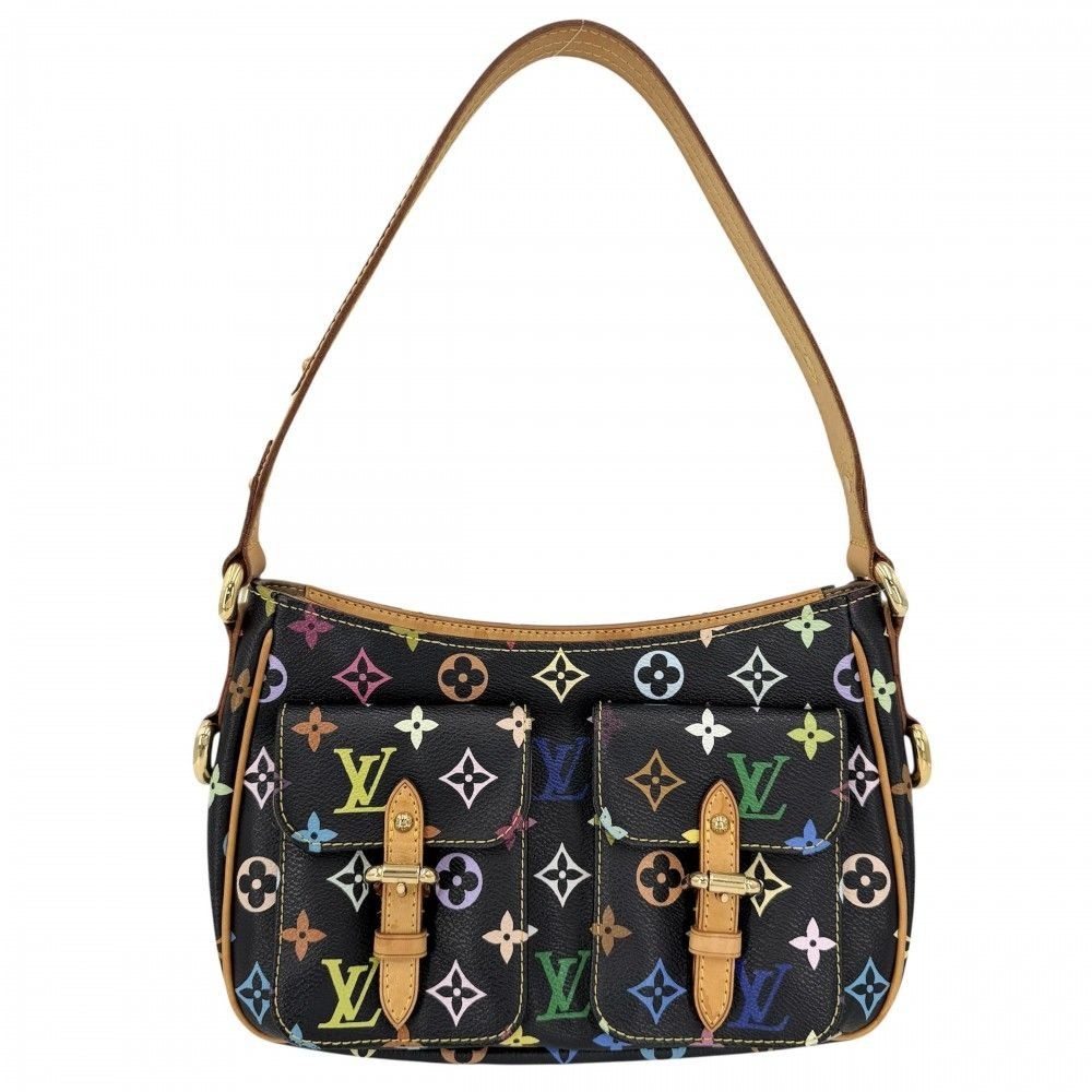 Louis Vuitton Shoulder Bag Lodge PM Black Monogram Multicolor Noir Gold