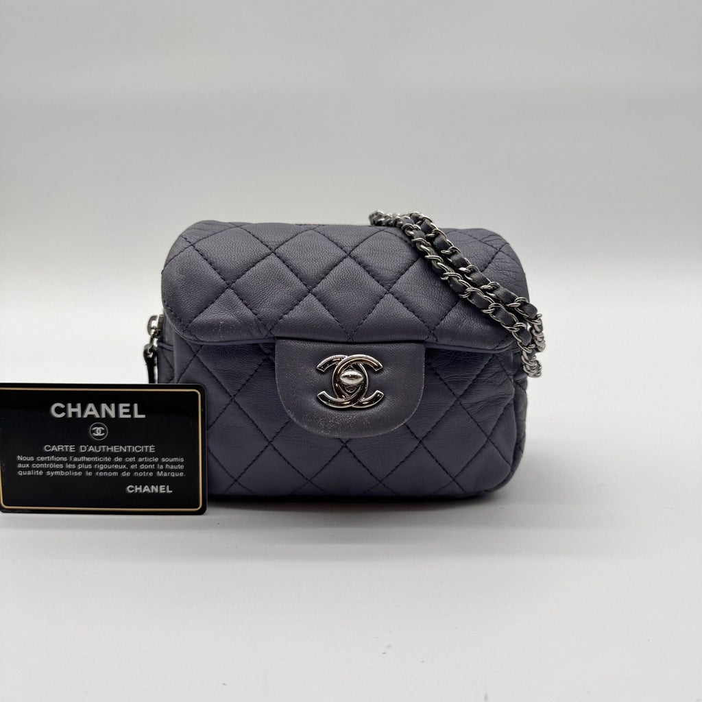 Chanel Shoulder Bag Mini Quilted CC Logo Turnlock
