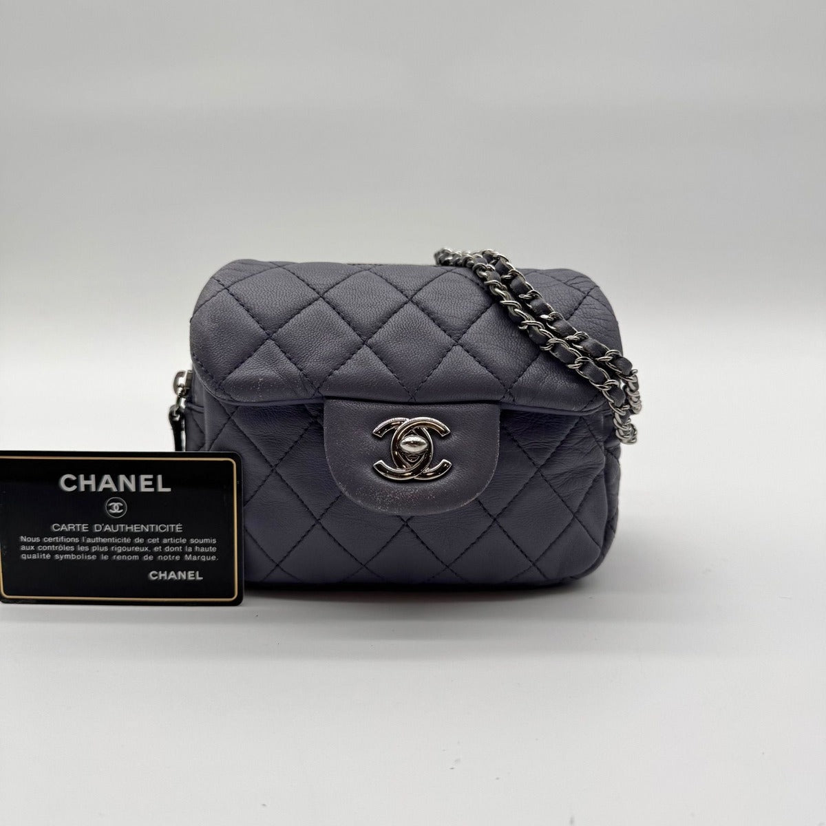 Chanel Shoulder Bag Mini Quilted CC Logo Turnlock
