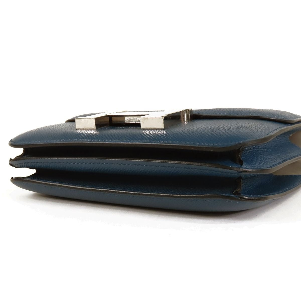 Hermes Constance 3 Mini Verso Blue Agate Grimuet Silver Epsom Swift Shoulder Bag — view 3