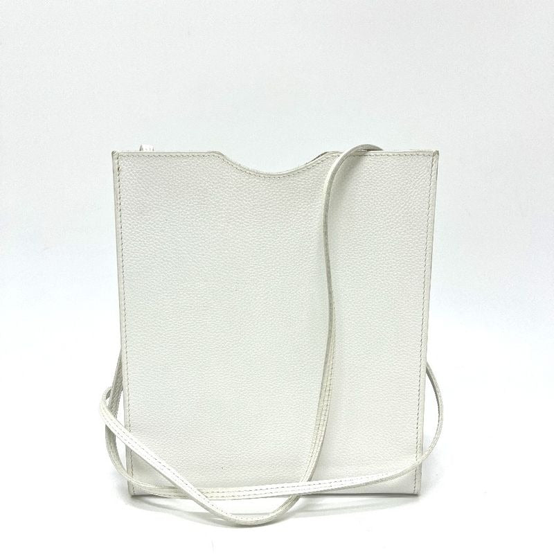 Hermes Shoulder Bag Onimetou Leather White