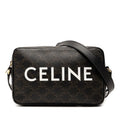 Celine Triomphe Black Brown Leather