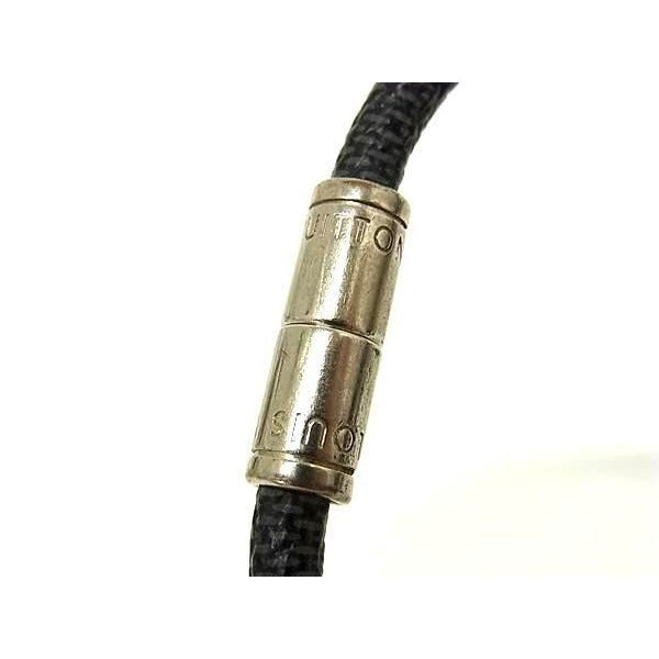Louis Vuitton Bracelet Black Damier Graphite Silver — view 3