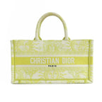 Christian Dior Book Tote Mini M1255 Zecq Handbag Yellow Canvas — view 2