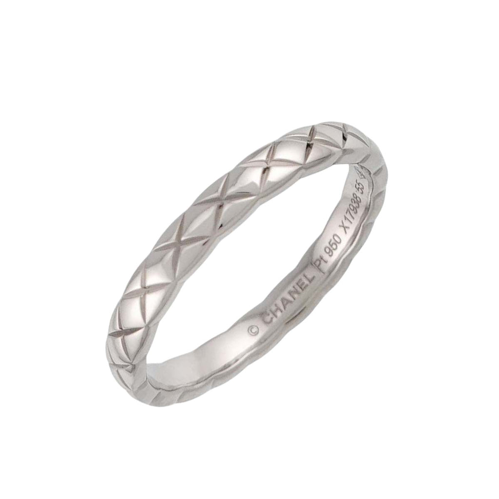 Chanel Coco Crush Small SM 55 Ring Platinum Quilted