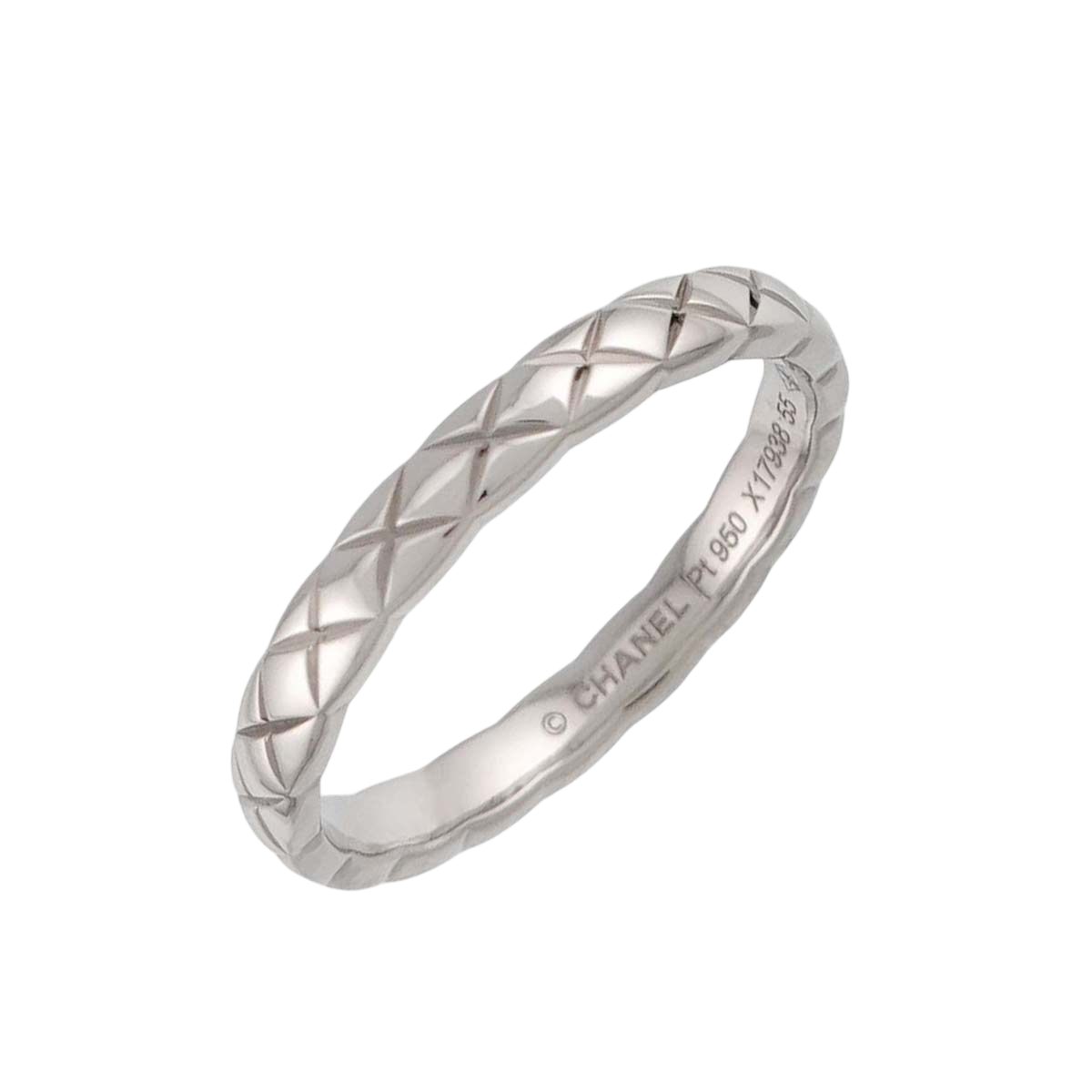 Chanel Coco Crush Small SM 55 Ring Platinum Quilted