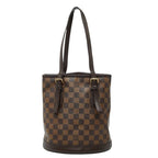 Louis Vuitton Damier Marais Tote Shoulder Bag Bucket Brown Leather