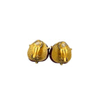 Chanel Coco Mark Motif GP Earrings Ear Cuff Accessory Gold Red 97A — view 7
