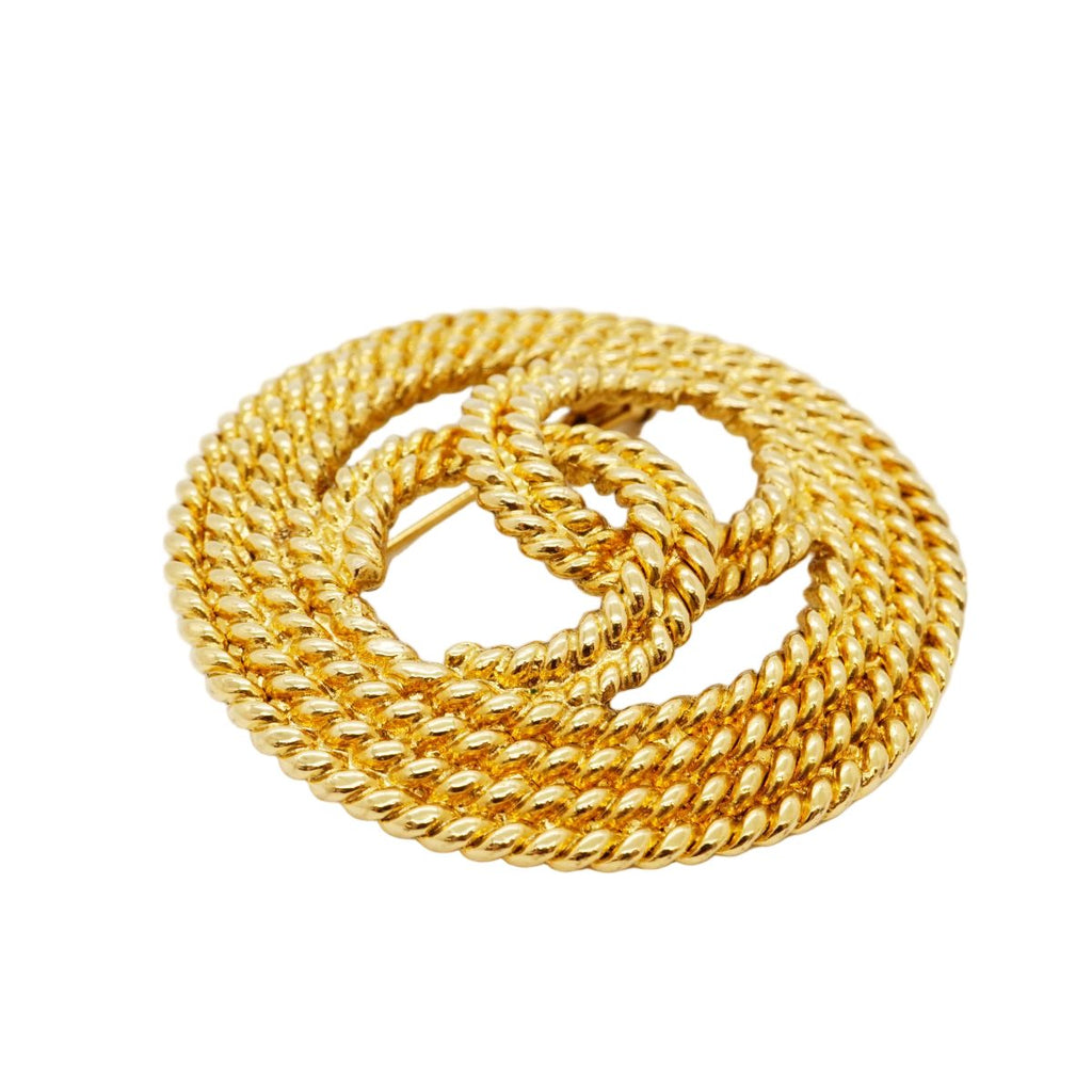 Chanel Brooch Vintage CC Logo Round — view 2