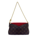 Louis Vuitton Pallas Clutch Monogram Cerise Leather Brown