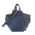 Loewe Hammock Small 2-Way Bag Leather Navy Gold