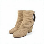 Louis Vuitton Olympia Line Monogram Boots Short Shoes Leather Beige Brown