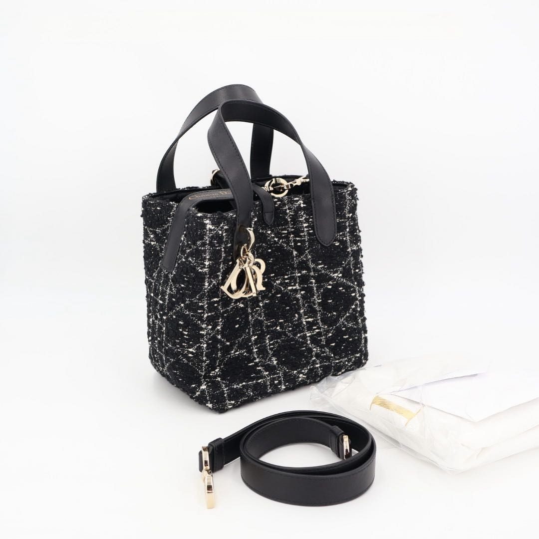 Dior Toujours Vertical Tote Small 2-Way Shoulder Bag