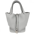 Hermes Handbag Picotin Lock PM Twill Light Blue