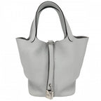 Hermes Handbag Picotin Lock PM Twill Light Blue