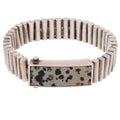 Bottega Veneta Dalmatian Stone Silver Bracelet XS