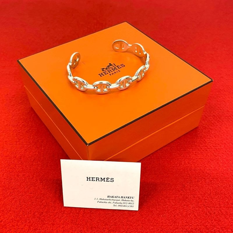 Hermes Enchene Bangle Silver 925 Bracelet Accessories Small Items — view 2