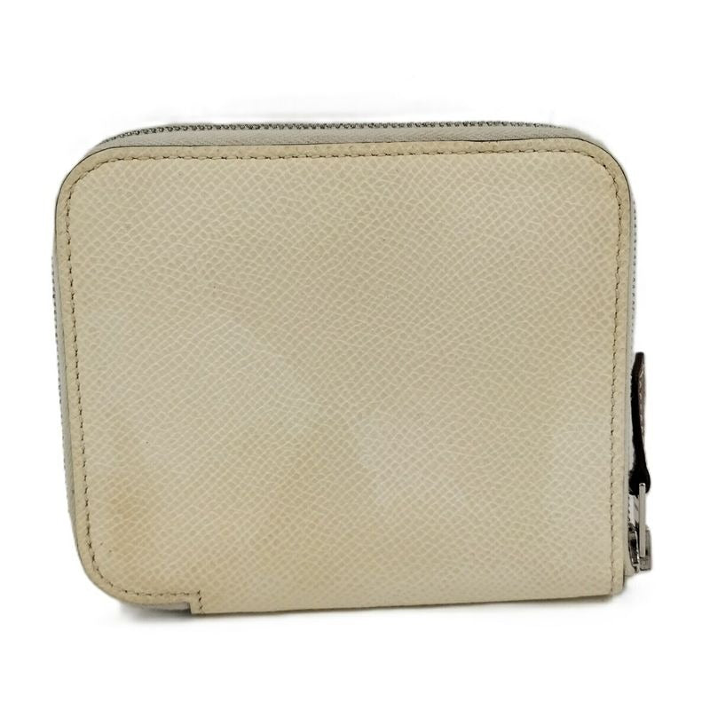 Hermes Azap Silk-in Compact Coin Case Leather Ivory
