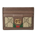 Gucci Card Case Business Holder Beige Brown 96 iwg 8745
