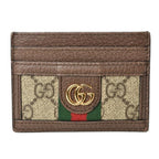 Gucci Card Case Business Holder Beige Brown 96 iwg 8745