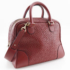 Loewe Amazona 75 Repeat Anagram 2-Way Shoulder Calf Red Handbag — view 3