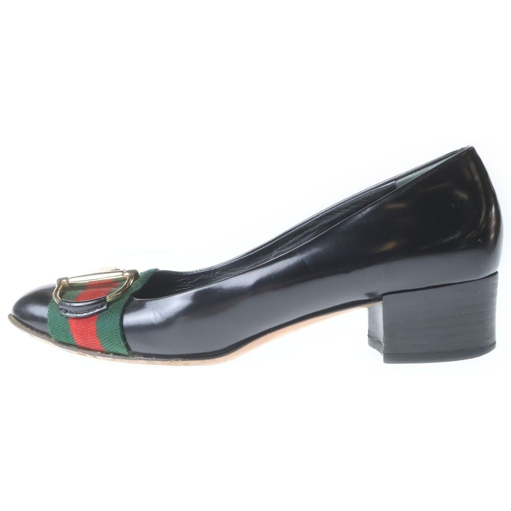 Gucci Sherry Heel Leather Black