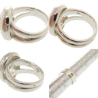 Hermes Vintage Gaucho Silver 925 White Topaz 17 Ring 0267 — view 7