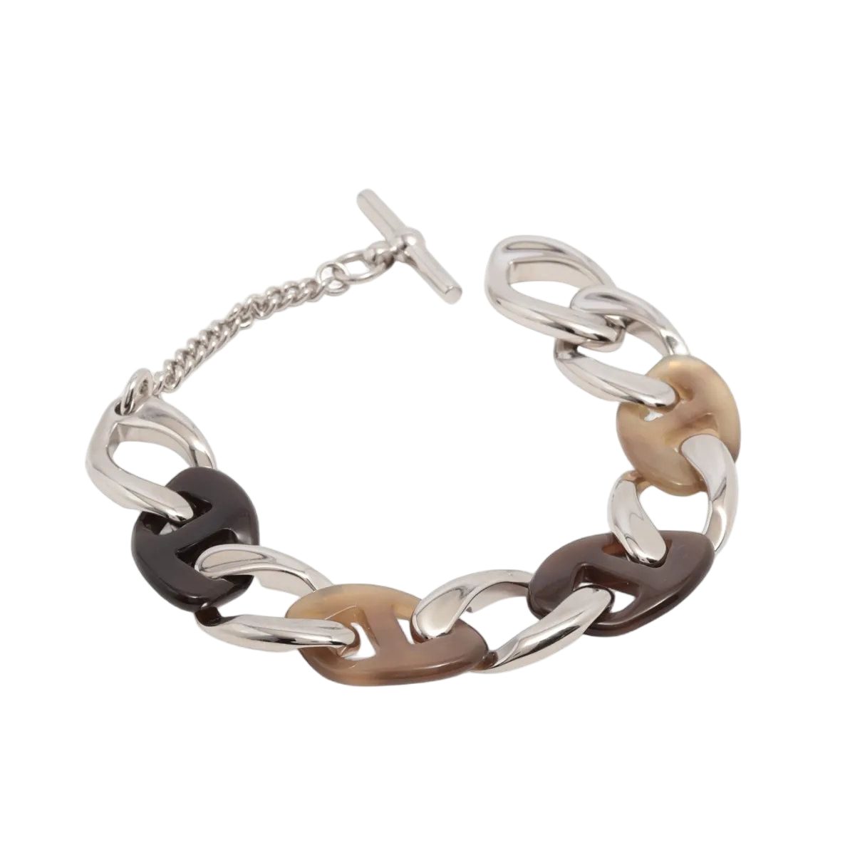 Hermes Chaine de Buffalo Horn Bracelet Bangle Chain
