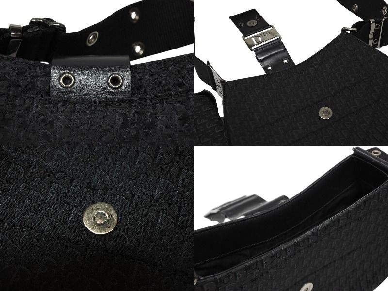 Dior Trotter Line Street Chic Shoulder Bag Black — view 8