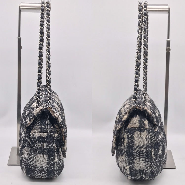 Chanel Nylon Tweed Chain Shoulder Bag Price Negotiation Welcome — view 3