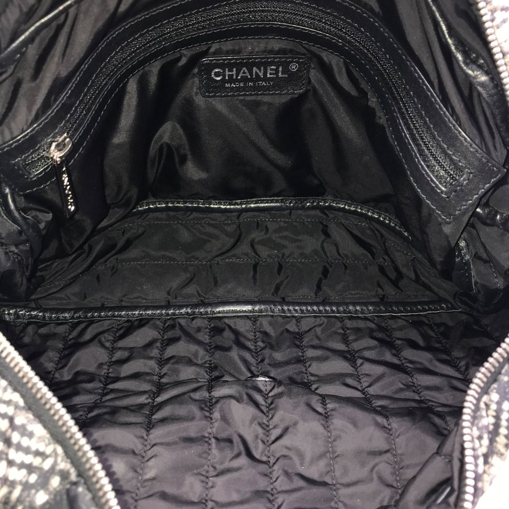 Chanel Nylon Tweed Chain Shoulder Bag Price Negotiation Welcome — view 5
