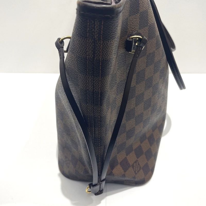 Louis Vuitton Damier Neverfull MM Leather Tote Shoulder Bag — view 4