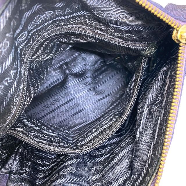 Prada Shoulder Bag Chain Double Crossbody Triangle Logo — view 7