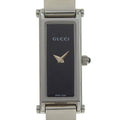 Gucci Stainless Steel Quartz Analog Display Black Dial Watch