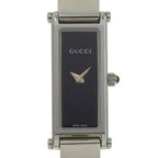 Gucci Stainless Steel Quartz Analog Display Black Dial Watch