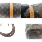 Louis Vuitton Boston Bag Monogram Keepall 50 key Miss Ing Brown — view 8