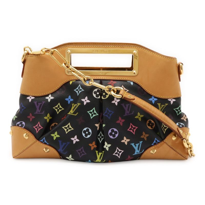 Louis Vuitton Monogram Multicolor Judy GM Handbag 2-Way Shoulder Bag Noir Black — view 2
