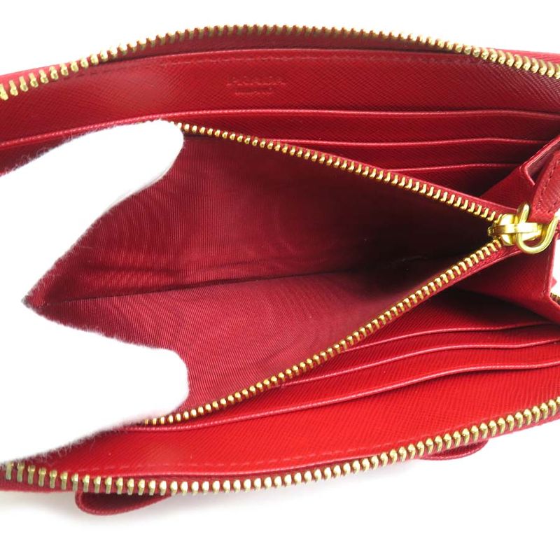 Prada Round Zipper Long Wallet — view 4