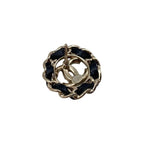 Chanel Coco Rhinestones Lambskin Metal Circle — view 8