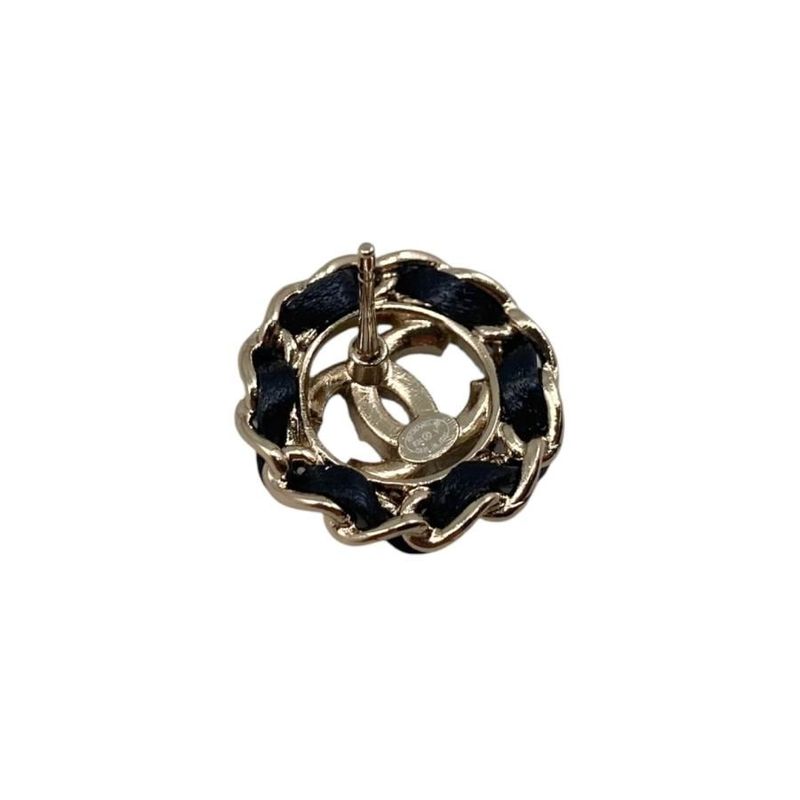 Chanel Coco Rhinestones Lambskin Metal Circle — view 8