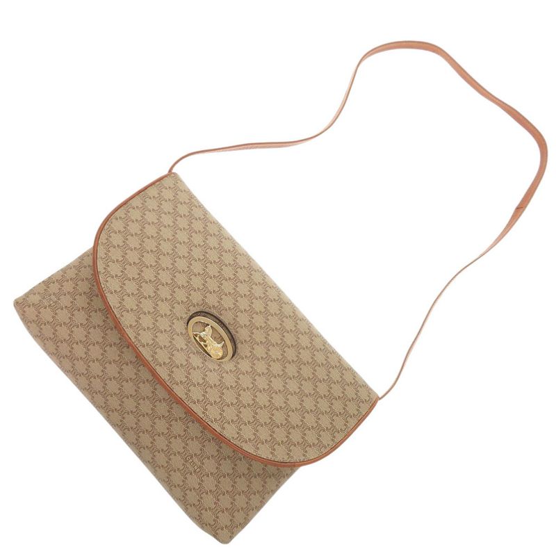 Celine Macadam Leather Beige Shoulder Bag 0023 — view 8