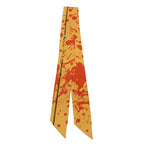 Hermes Twilly Paint Splatter Silk Orange Scarf — view 2