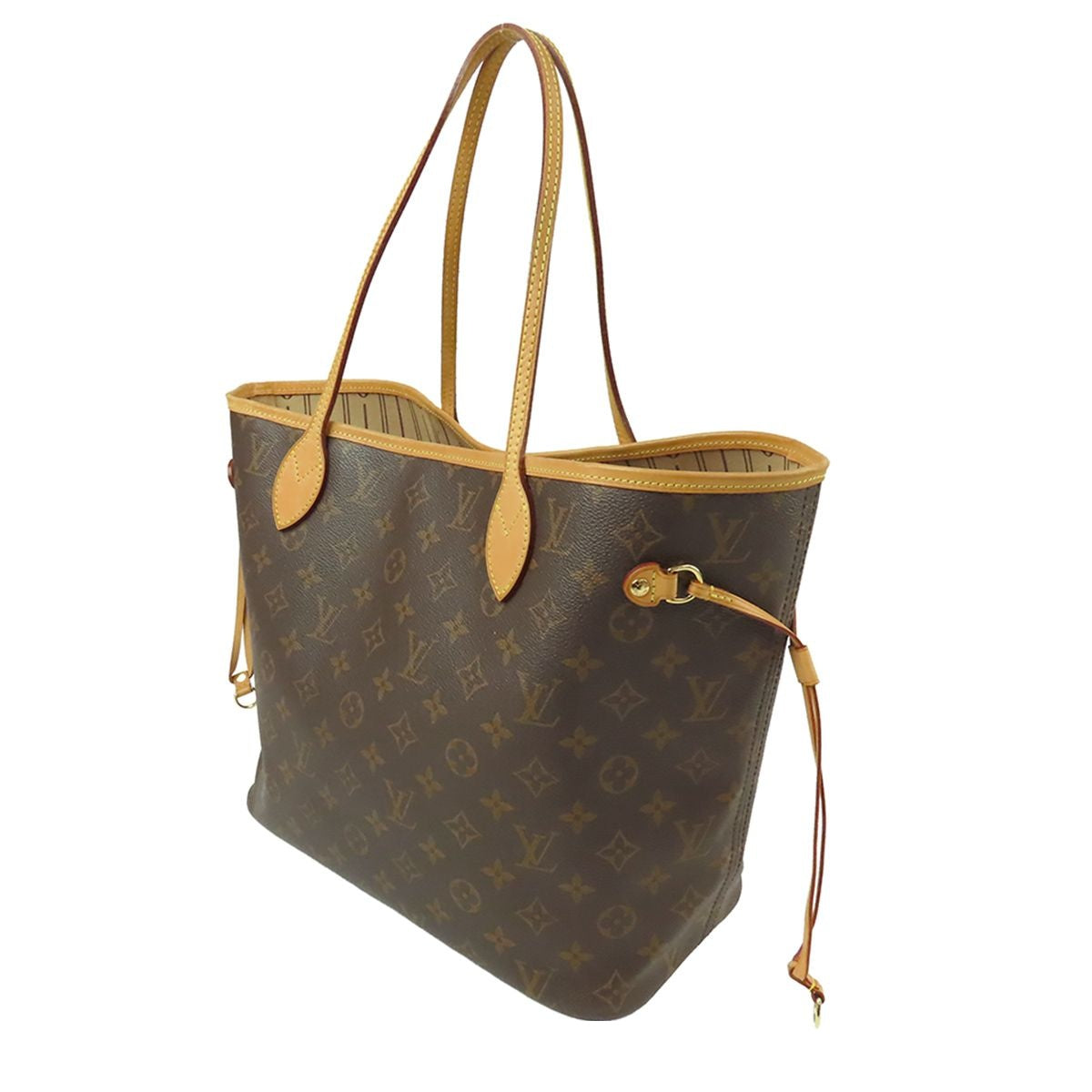 Louis Vuitton Neverfull MM Brown Monogram Canvas Tote Bag — view 2