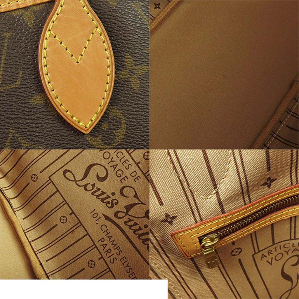 Louis Vuitton Neverfull MM Brown Monogram Canvas Tote Bag — view 8
