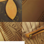 Louis Vuitton Neverfull MM Brown Monogram Canvas Tote Bag — view 8