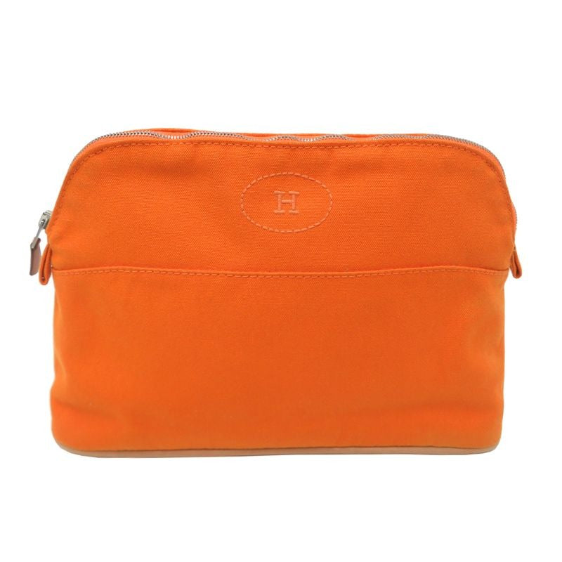 Hermes Pouch Leather Canvas