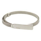 Gucci Plate Belt Metal Silver 0218