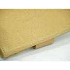 Chanel CC Logo Bifold Wallet Compact Caviar Leather Beige — view 7